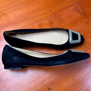 Talbots Suede Ballet Shoe with Crystal Buckle Embellisment - Sz 7.5